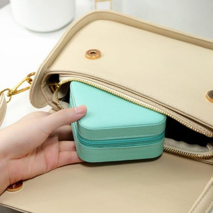 Jewelry Storage Box Leather Jewelry Stand Earrings Ring Box Cosmetics Beauty Container Organizer (random Color) My Store 